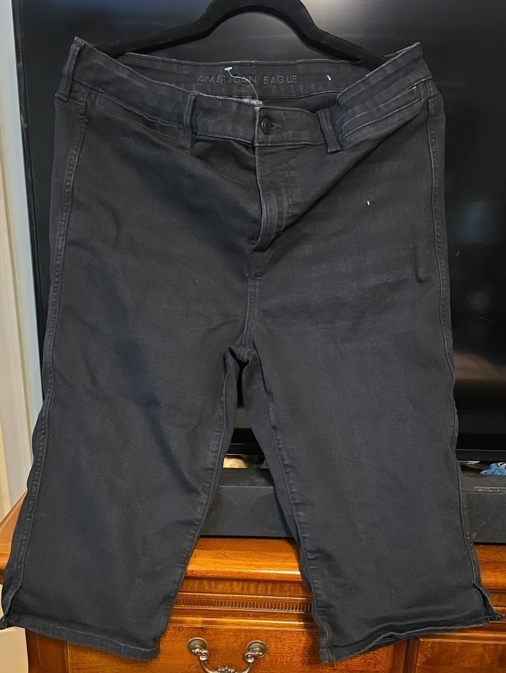 American Eagle Outfitters Womens Capri Black Jeans